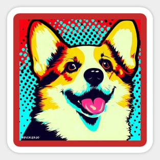 Welsh Corgi pop art Sticker